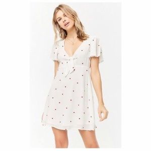 Forever 21 ♥️ Embroidered Tie-Front Dress